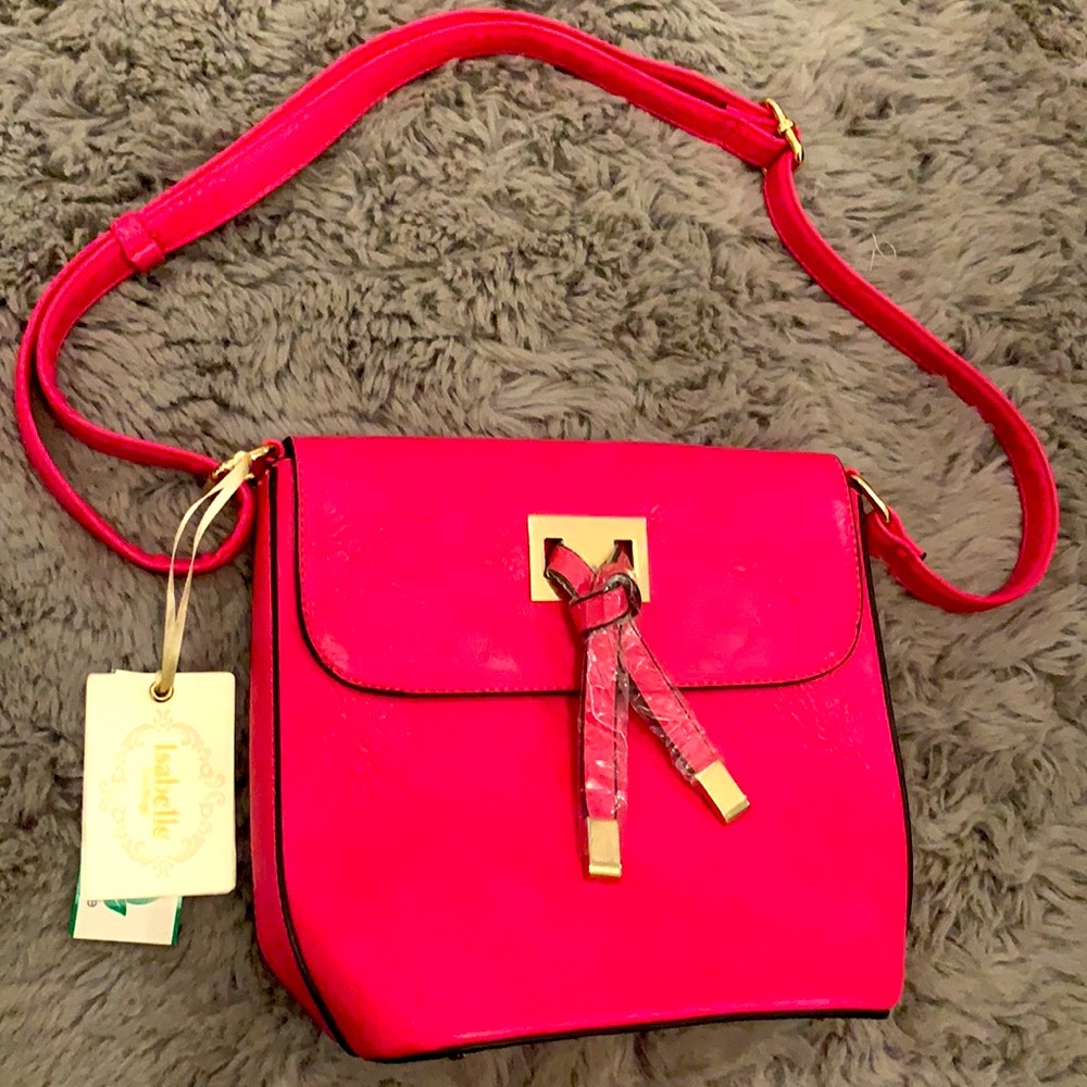 NWT VEGAN Pink cross body purse